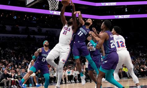 Player Grades Joel Embiid Leads Sixers To Tough Road Win Over Hornets