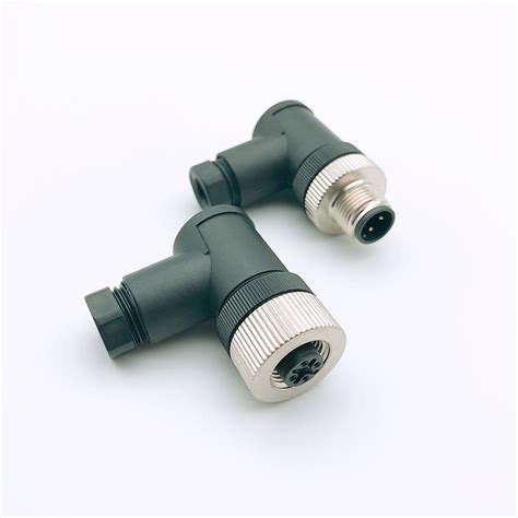 M8 3 4 Pin Angled Field Wireable Female Connector Juxing