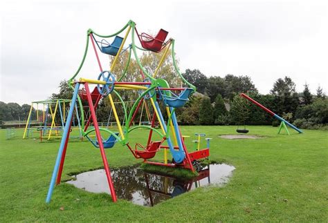 Vintage Playground Ferris Wheel Merry Go Round Cool Playgrounds