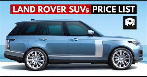 Latest cars in india, new cars in india, top 10 car india. Latest Land Rover SUVs Price List in India All Models