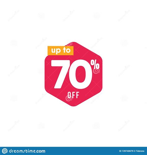 Discount Up To 70 Off Label Vector Template Design Illustration Stock