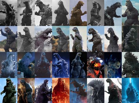 The Evolution Of Godzilla 1954 2019 By Coolteen15 On Deviantart