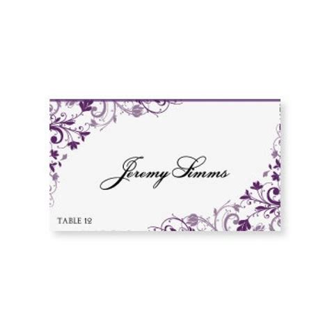 Download place word templates designs today. INSTANT DOWNLOAD - Wedding Place Card Template - Chic Bouquet (Plum) Foldover - Microsoft Word ...