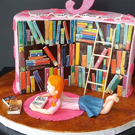 I Love This Librarybookworm Theme Cake The Whole Thing Tells You A
