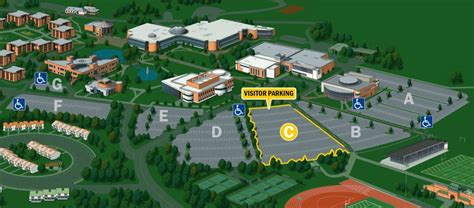Visitor Parking Lot C Bryant University Campus Map