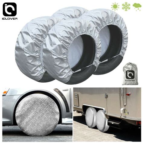 Waterproof Tire Covers Set Of 4 Wheel And Tyre Rv Trailer Camper Truck
