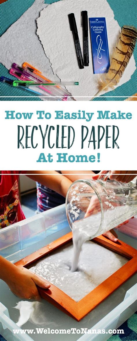 How To Easily Make Recycled Paper At Home Welcome To Nanas Recycled