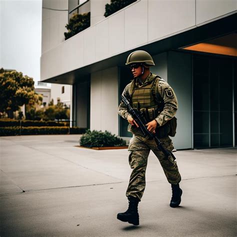 Modern Day Military Soldier Storming Building Openart