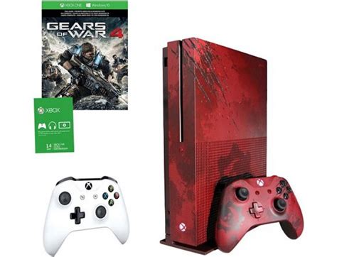 160 Off Xbox One S 2tb Gears Of War 4 Red Le Console With Controller