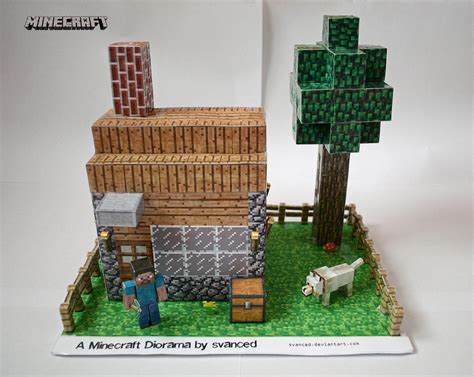 Minecraft Diorama Ver2 Free Papercraft Papercrafts