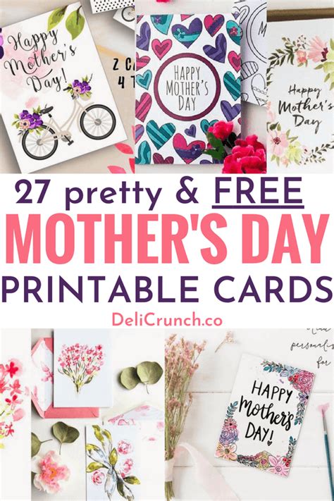 Easily design and print beautiful mother's day our free mother's day cards reflect the special bond that you share with your mom. 27 Pretty (Free) Mother's Day Printable Cards You Can Give Your Mom