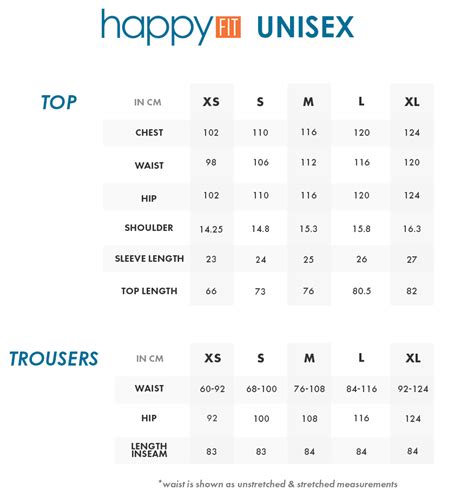 Size Guide Happythreads