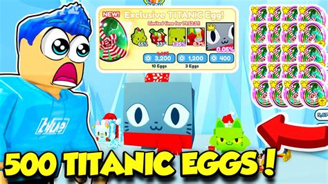 Opening Tons Of Titanic Eggs To Get Titanic Pets In Pet Simulator X