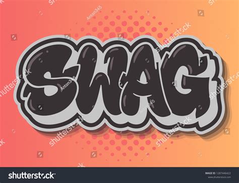 Swag Label Sign Logo Hand Drawn Stock Vector Royalty Free 1287446422