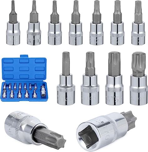 Gueenky 13 Pièces Douille Torx Male T8 T70 Embout Torx Douille