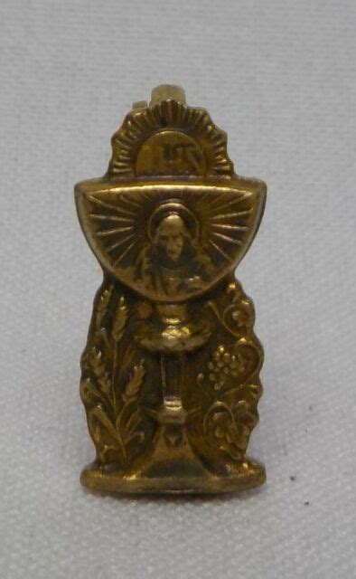 Vintage Religious Catholic First Holy Communion Lapel Pin Chalice With
