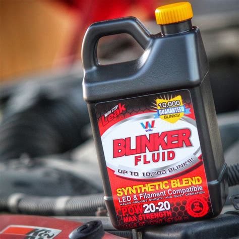 Longest Lasting Blinker Fluid Now With Stop Leak Available At Your