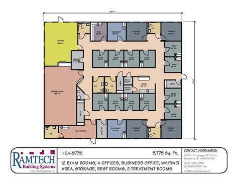 Ramtech Medical Clinic 5775sf Floor Plans Building Systems Custom