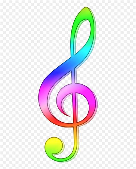 Download Colorful Treble Clef Png Clipart 5380245 Pinclipart