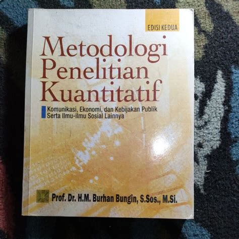 Jual Buku Metodologi Penelitian Kuantitatif Edisi Kedua Shopee Indonesia
