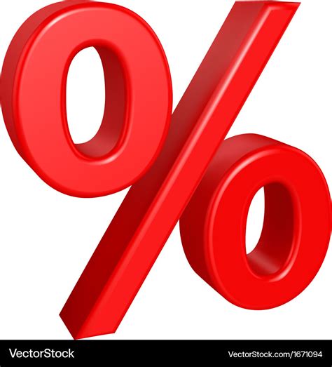 Percent Sign Royalty Free Vector Image Vectorstock