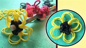 Easy Rainbow Loom Band Charms Flower Pencil Topper Loomless Youtube