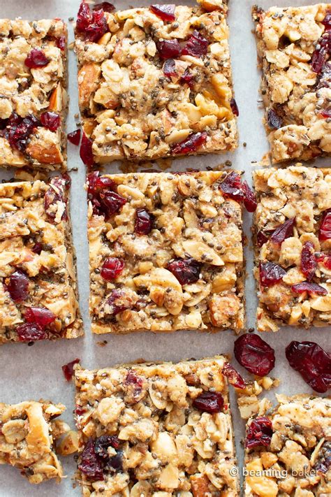 Cranberry Chia Gluten Free Vegan Snack Bars Healthy V Gf Dairy Free