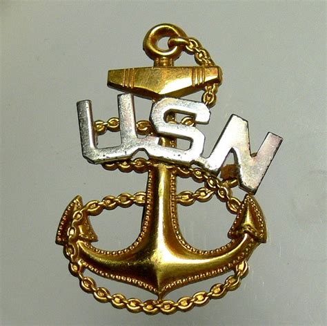Vintage Us Navy Insignia Anchor Pin Vanguard Ny By Jujubee1