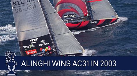 alinghi win the 31st america s cup in 2003 37th america s cup