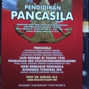 Buku Pendidikan Pancasila Penerbit Paradigma Yogyakarta Matmars