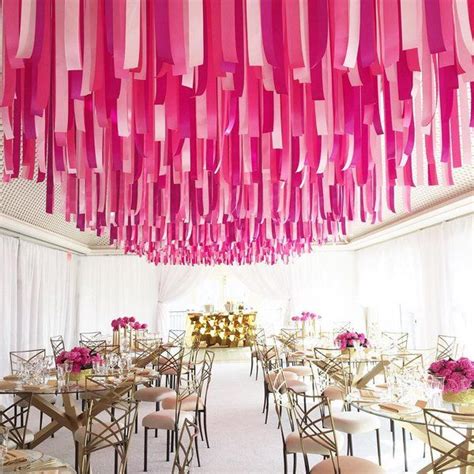 ribbons decoration ceiling - Google Search | Wedding table decorations