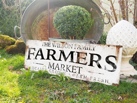 Farmers Market Sign Vintage Farmers Market Decor Farmhouse Etsy