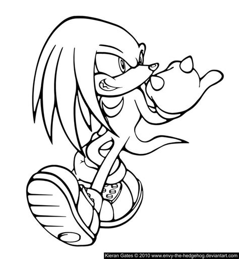 Download Or Print This Amazing Coloring Page 10 Pics Of Sonic Knuckles