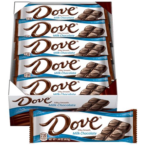 Dove Dove Milk Chocolate Singles Size Candy Bar 144 Ounce Bar 18 Count Box