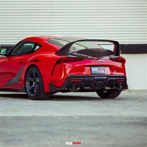 Mb Style Carbon Fiber Rear Spoiler For 2020 Toyota Supra Two Step