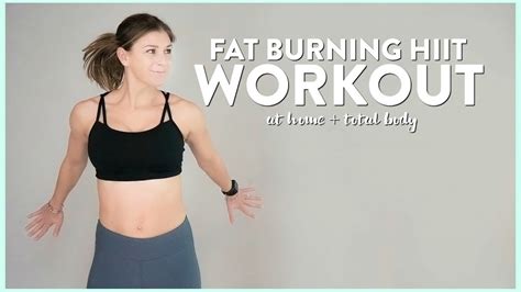 Fat Burning Hiit Workout At Home Youtube Video Sarah Fit