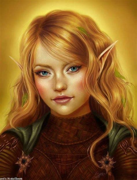 Blonde Female Elf Elves Fantasy Female Elf Character Portraits