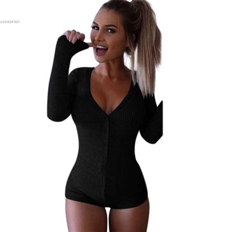 5 Color Rompers Womens Jumpsuit 2016 Sexy Lady V Neck Long Sleeve