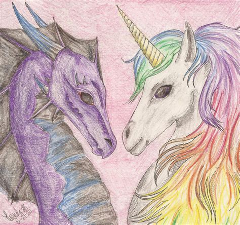 Dragon And Unicorn By Bestimagineryfriend On Deviantart