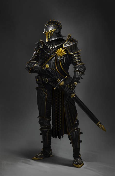 Artstation Black And Gold Vladimir Buchyk Fantasy Armor Medieval