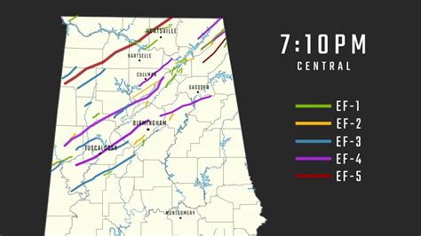 Tracking Every Tornado That Passed Through Alabama On April 27 2011