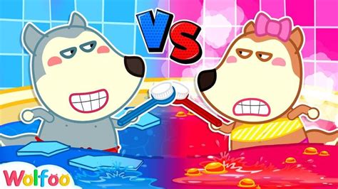 Hot Vs Cold Challenge Wolfoo Do You Like To Take A Hot Or Cold Bath In 2021 Funny