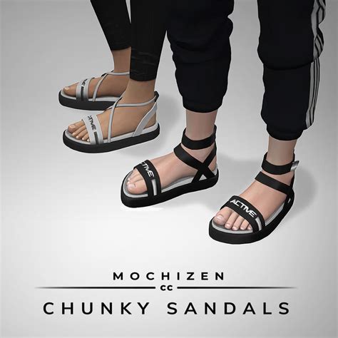 Mochizen Cc Sims 4 Chunky Sandals Male And Female Cc