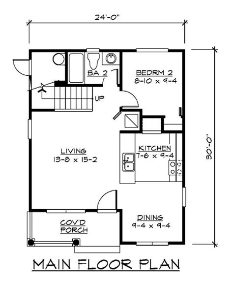 Bungalow Floor Plan 2 Bedrms 2 Baths 1000 Sq Ft 115 1371