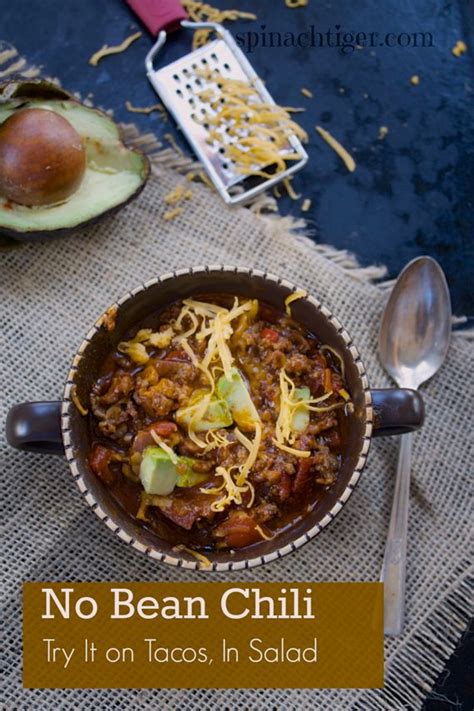 Drain well and add to the pot. No Beans Chili with Ground Beef and Italian Sausage ...
