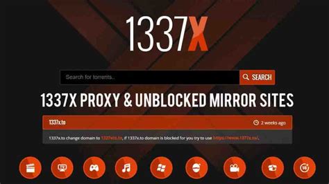1337x Proxy Unblocked Mirror Site List 2020 100 Working Updated