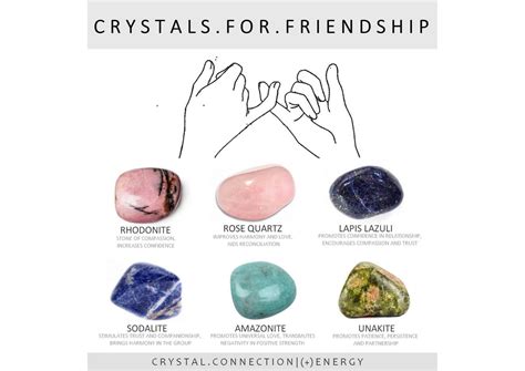 FRIENDSHIP Crystals Set Crystals And Stones For Friendship Etsy