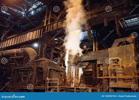 Melting Of Metal In A Steel Plant Metallurgical Industry Stock Photo