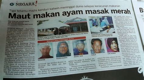 Keratan akhbar no media keratan akhbar. 'Pergi kenduri, nampak pekerja katering merokok di tempat ...