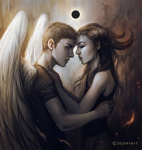 Angel And Demon Love Drawings